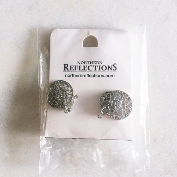 3/$36 - New! Northern Reflections earrings round disc dream catcher earrings - Picture 2 of 3